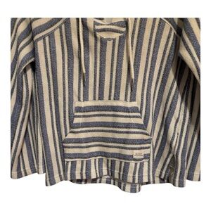 Roxy Blue and White Striped Hoodie